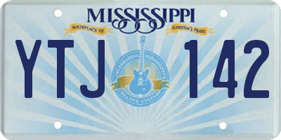 MS license plate YTJ142