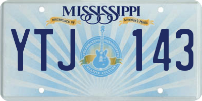 MS license plate YTJ143