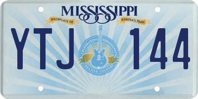 MS license plate YTJ144