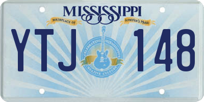 MS license plate YTJ148