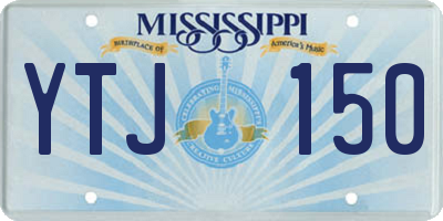 MS license plate YTJ150