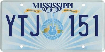 MS license plate YTJ151