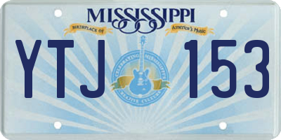 MS license plate YTJ153