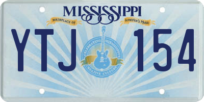 MS license plate YTJ154
