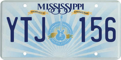 MS license plate YTJ156