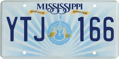 MS license plate YTJ166