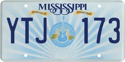 MS license plate YTJ173