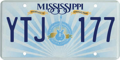 MS license plate YTJ177