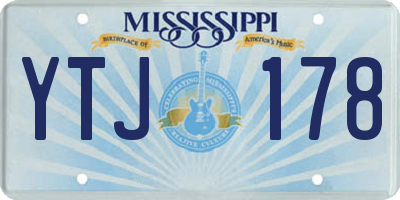 MS license plate YTJ178