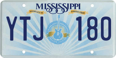 MS license plate YTJ180