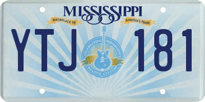 MS license plate YTJ181