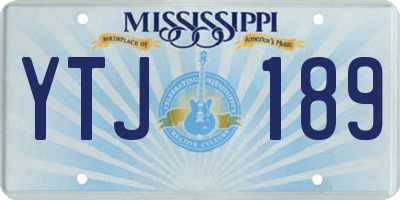 MS license plate YTJ189