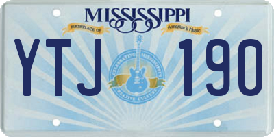 MS license plate YTJ190