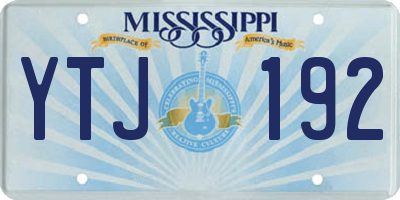 MS license plate YTJ192