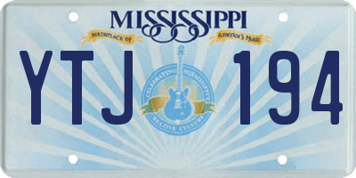 MS license plate YTJ194