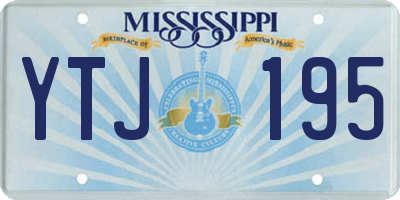 MS license plate YTJ195