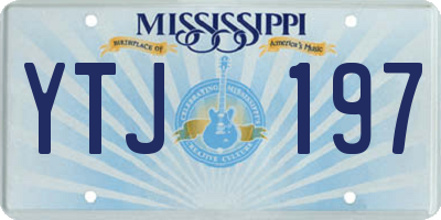 MS license plate YTJ197