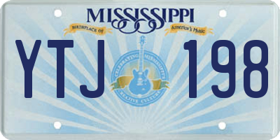 MS license plate YTJ198
