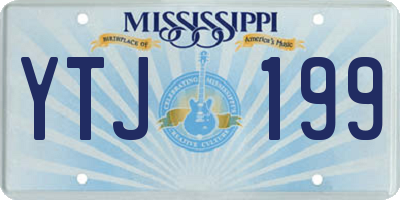 MS license plate YTJ199