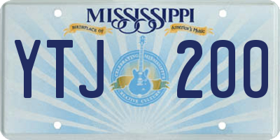 MS license plate YTJ200