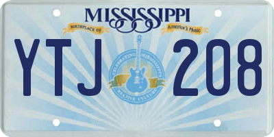 MS license plate YTJ208