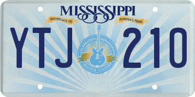 MS license plate YTJ210