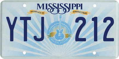MS license plate YTJ212