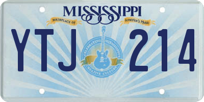 MS license plate YTJ214