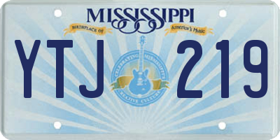 MS license plate YTJ219