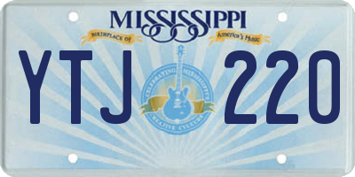 MS license plate YTJ220