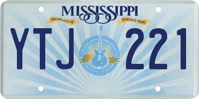 MS license plate YTJ221