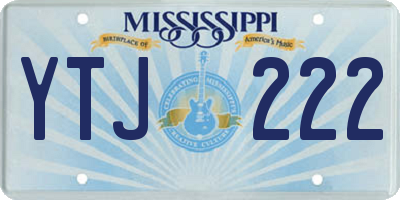 MS license plate YTJ222