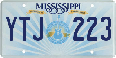 MS license plate YTJ223
