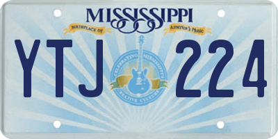 MS license plate YTJ224