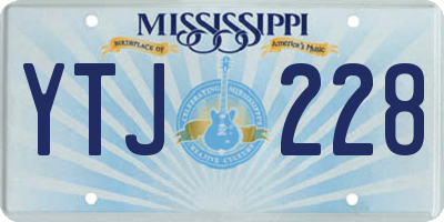MS license plate YTJ228