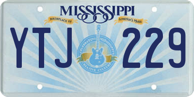 MS license plate YTJ229