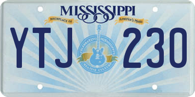 MS license plate YTJ230