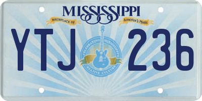 MS license plate YTJ236