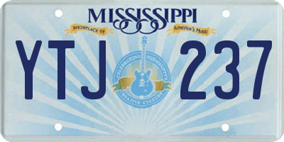 MS license plate YTJ237