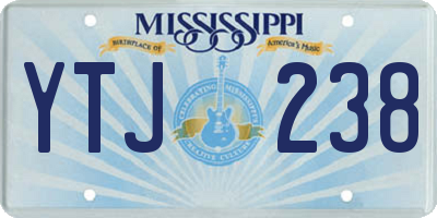 MS license plate YTJ238
