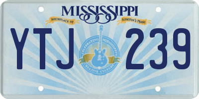 MS license plate YTJ239
