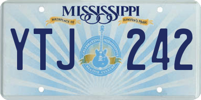 MS license plate YTJ242