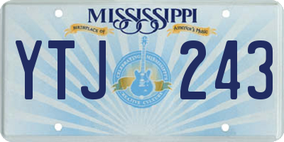 MS license plate YTJ243