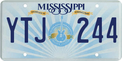 MS license plate YTJ244