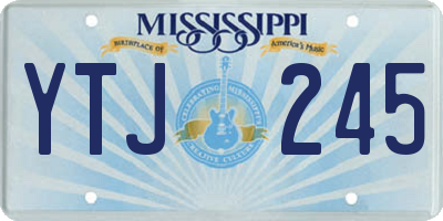 MS license plate YTJ245