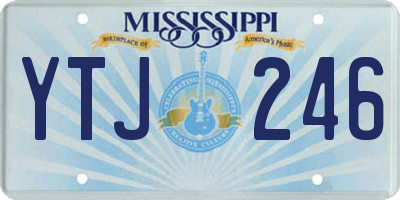 MS license plate YTJ246