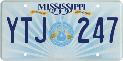 MS license plate YTJ247