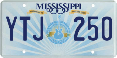 MS license plate YTJ250