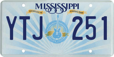 MS license plate YTJ251