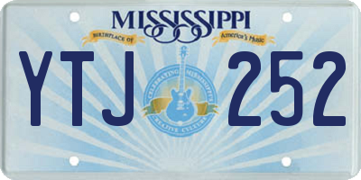 MS license plate YTJ252